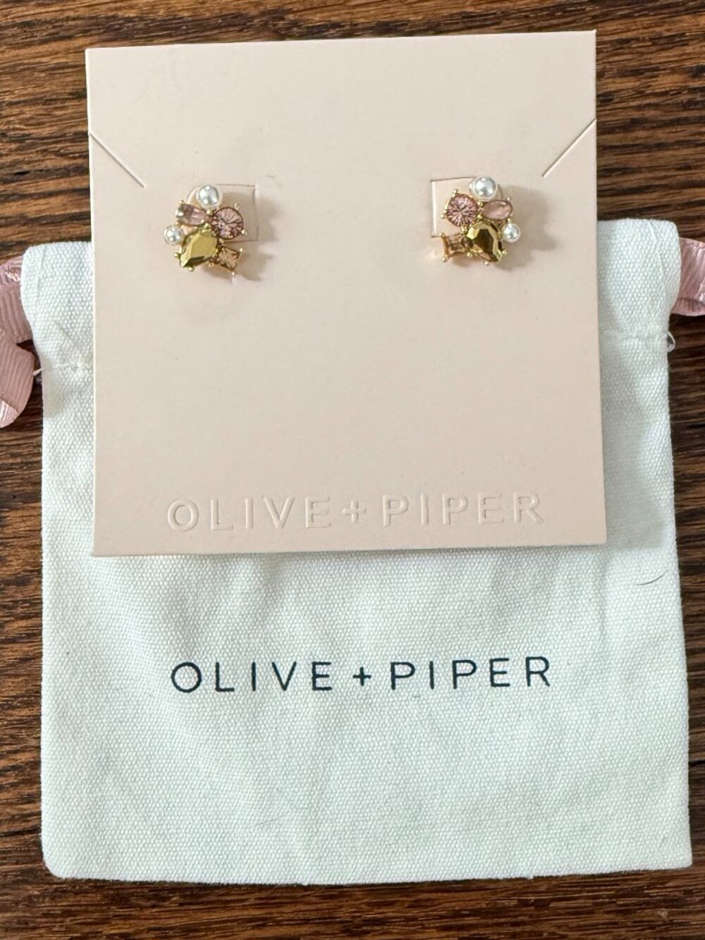 Blush, Pearl, and Citrine Olive & Piper Studs